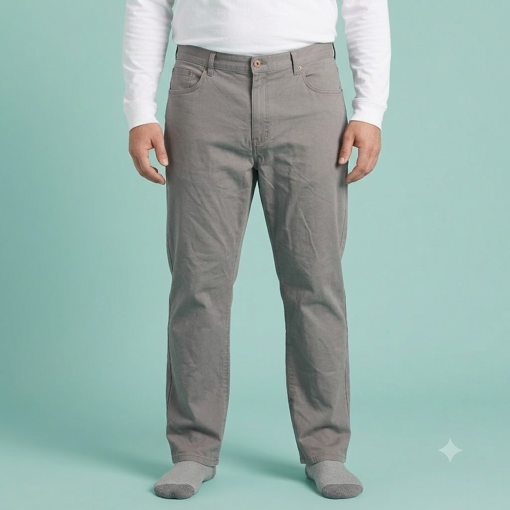 Dockers Chinos Mens 40x30 Gray Classic Fit Casual Pants